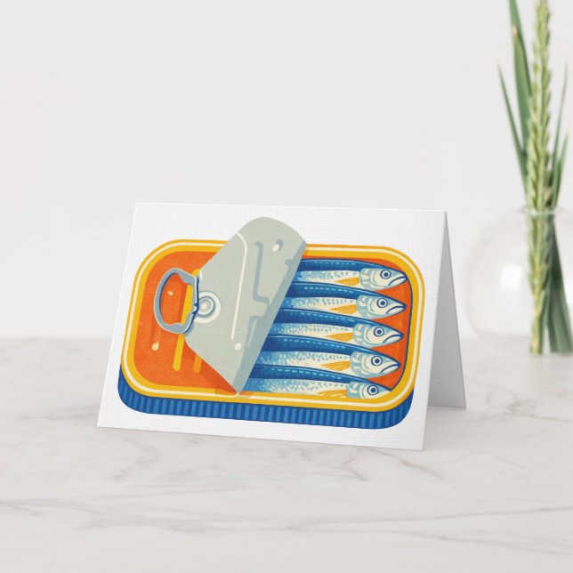 Cartão De Agradecimento Design de Sardinha (Frente)