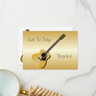 Cartão De Agradecimento Design de Violão Personalizado
