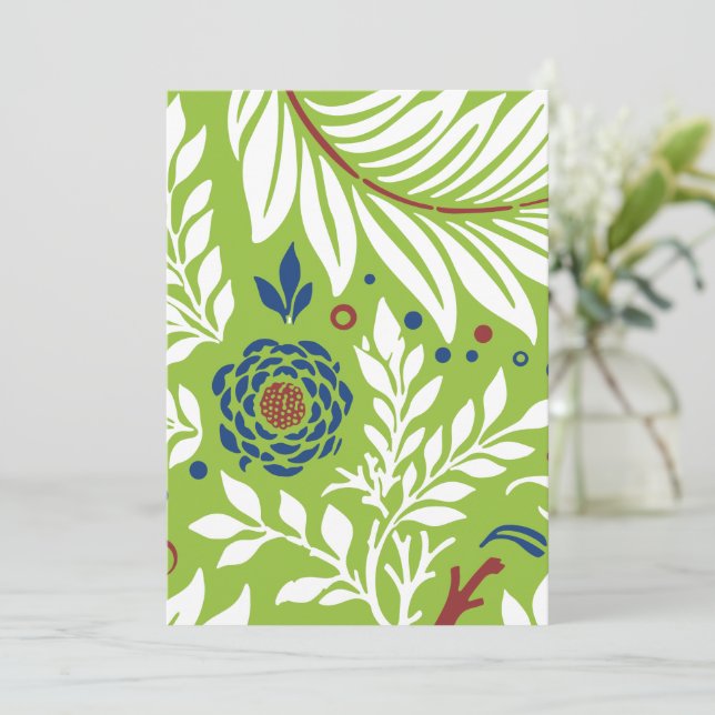 Cartão De Agradecimento Design Floral 27 (Em pé/Frente)