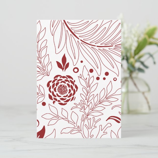 Cartão De Agradecimento Design Floral 28 (Em pé/Frente)