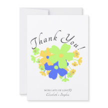 Design floral elegante personalizado em azul verde