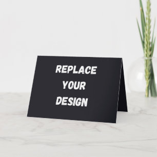 Cartão De Agradecimento Design preto personalizado simples Adicionar foto