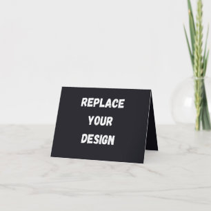 Cartão De Agradecimento Design simples preto personalizado Adicionar Foto 
