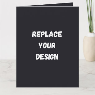 Cartão De Agradecimento Design simples preto personalizado Adicionar Foto