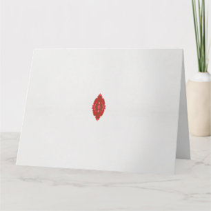 Cartão De Agradecimento design vermelho e castanho sobre fundo branco