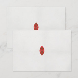 Cartão De Agradecimento design vermelho e castanho sobre fundo branco