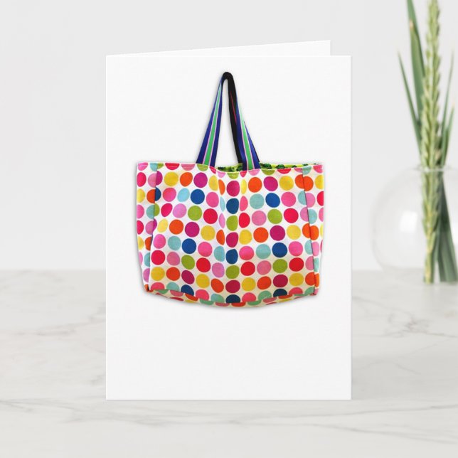 Cartão De Agradecimento Designer Handbag Fun Dots (blank) (Frente)