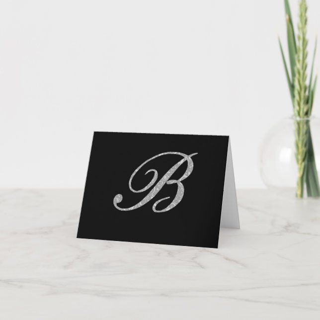 Cartão De Agradecimento Designer Initial note cards (Frente)