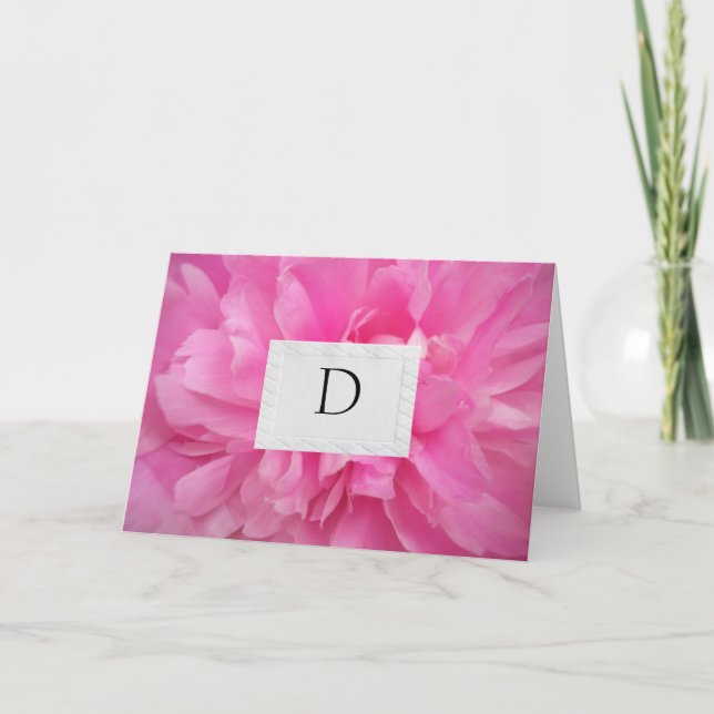 CARTÃO DE AGRADECIMENTO DESIGNER MONAGRAMMED WEDDING OBRIGADO (Frente)