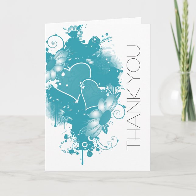 CARTÃO DE AGRADECIMENTO DESIGNER WEDDING THANK YOU NOTES (Frente)