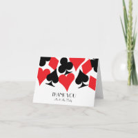 Destiny Las Vegas Wedding Thank You Card in White