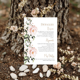 Cartão De Agradecimento Detalhes de Casamento Boho em Espanhol