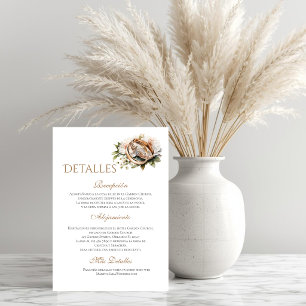 Cartão De Agradecimento Detalhes de Casamento Boho em Espanhol
