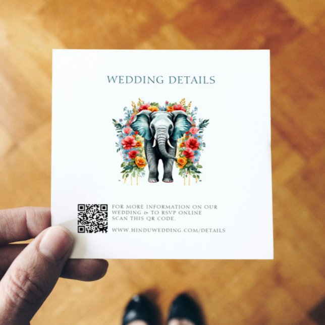 Cartão De Agradecimento Detalhes do Casamento Azul e Branco da Baía Floral (Criador carregado)