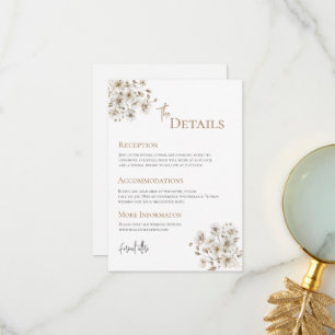 Cartão De Agradecimento Detalhes do Casamento Boho
