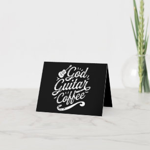Cartão De Agradecimento Deus Guitar Café Música Sobrenha Frio