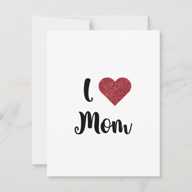 Cartão De Agradecimento Dia das Mães Eu Amo Mamãe Presente de Explosão de  (Frente)