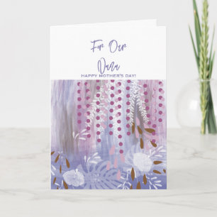 Cartão De Agradecimento Dia das Mães Floral Abstrato Moderno Nana