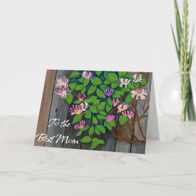 Cartão De Agradecimento Dia de as mães Card Honeysuckle (Frente)