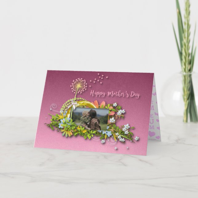 Cartão De Agradecimento Dia de as mães Feliz (Frente)