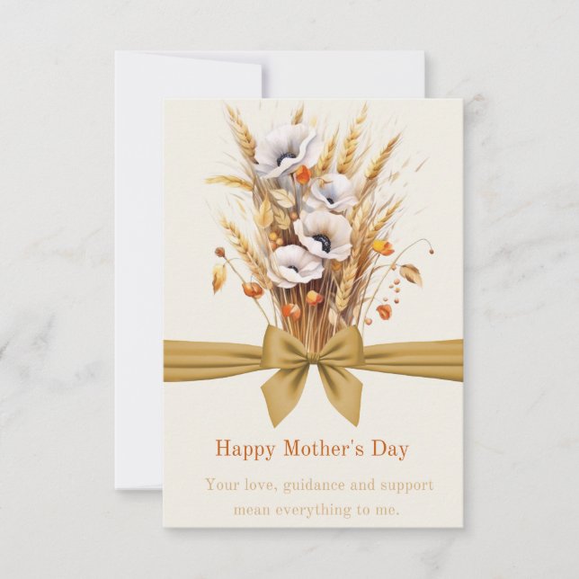 Cartão De Agradecimento Dia de as mães feliz estilo ucraniano (Frente)