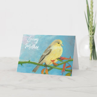 Cartão De Agradecimento Dia de as mães Goldfinch