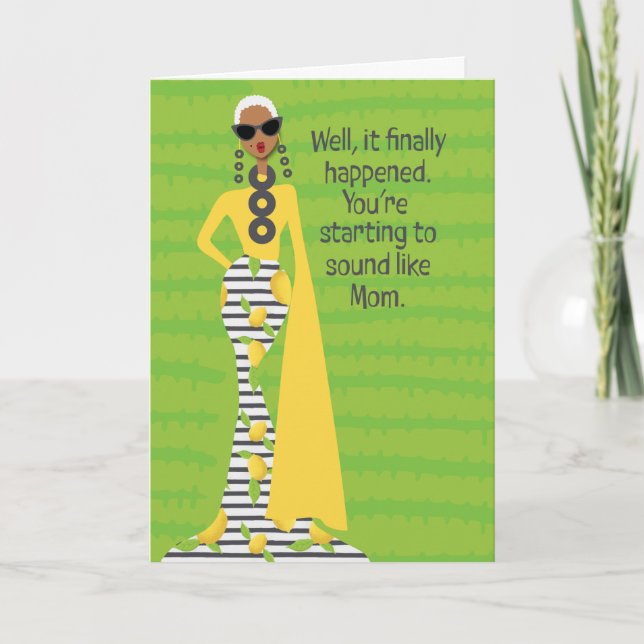 Cartão De Agradecimento Dia de as mães - Parece a mãe (Frente)