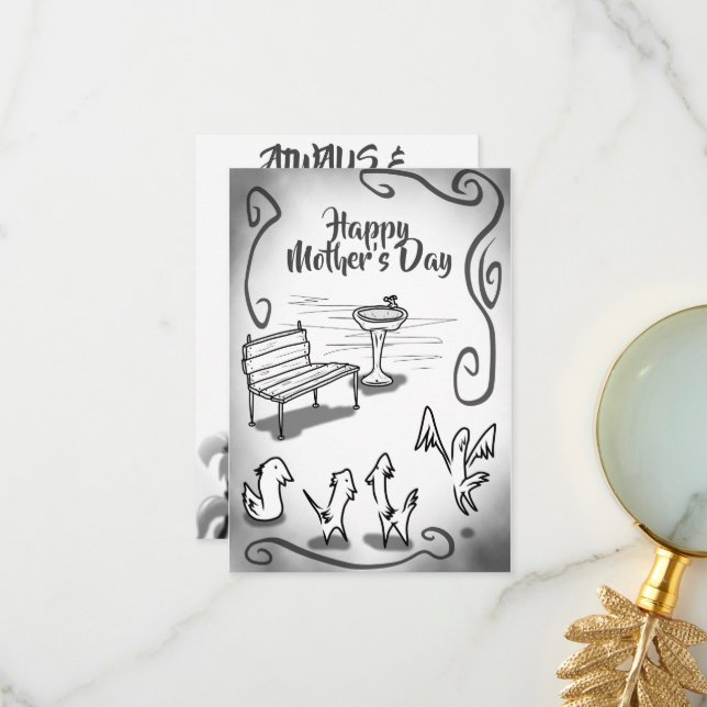 CARTÃO DE AGRADECIMENTO DIA DE AS MÃES SEMPRE (Frente/Verso In Situ)