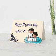 Dia de Batismo Feliz Personalizável - Atos 2:38