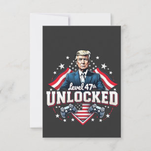 Cartão De Agradecimento Dia de Inaguração do Trump Won desbloqueado nível