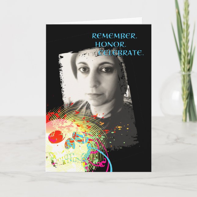 Cartão De Agradecimento dia de los muertos memorial celebration : hi-fi (Frente)