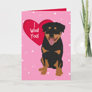 Cartão De Agradecimento Dia de os namorados Rottweiler