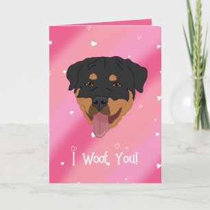 Cartão De Agradecimento Dia de os namorados Rottweiler