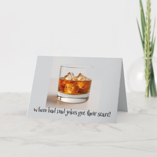 Cartão De Agradecimento dia de os pais "Piadas Más Servidas Neat"