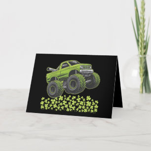 Cartão De Agradecimento Dia de São Patrício Caminhão Monstro Shamrock Sort