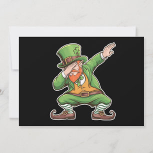 Cartão De Agradecimento Dia de São Patrício Dab Dabbing Leprechaun Em Verd