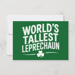 Cartão De Agradecimento Dia de São Patrício do Leprechaun Mais Alto do Mun