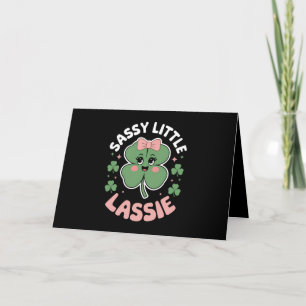Cartão De Agradecimento Dia de São Patrício Sassy Little Lassie Engraçado