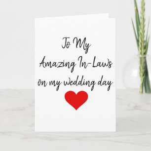 Cartão De Agradecimento Dia do Casamento Obrigado Incríveis Sogros bestsel