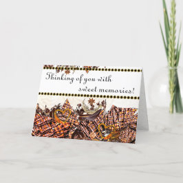 CARTÃO DE AGRADECIMENTO DIA DO SOL DOCE! :)  5 X 7 "PENSANDO EM VOCÊ" CART