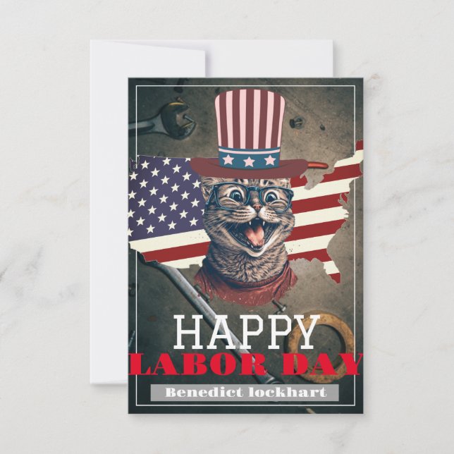 Cartão De Agradecimento Dia do Trabalho do Trabalhador Elegante Solidaried (Frente)