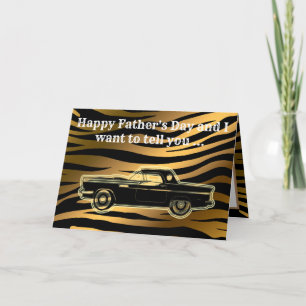 Cartão De Agradecimento Dia Dourado dos Pais Negro de Luxo