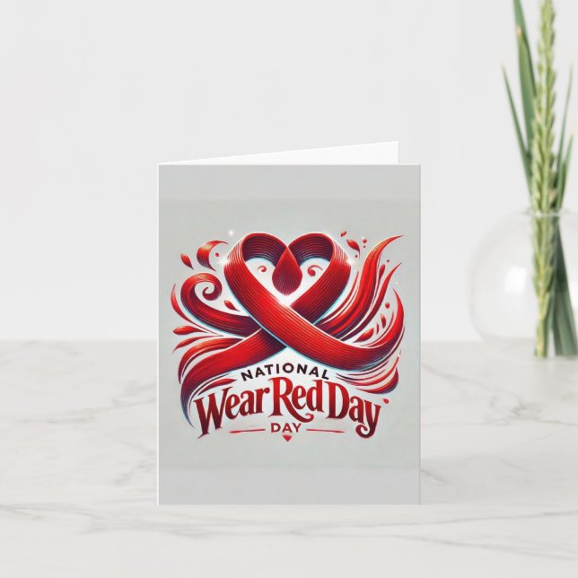 Cartão De Agradecimento Dia Vermelho do Visto Nacional (Frente)