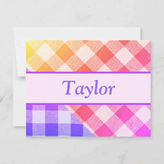 Cartão de Agradecimento Diagonal do Piquenique do  (Verso)