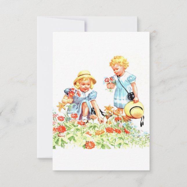 Cartão De Agradecimento Dick, Jane e Sally Greeting Card (Frente)