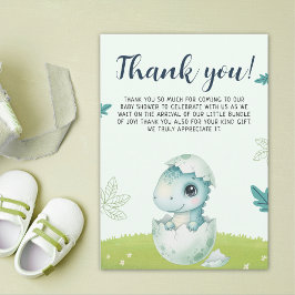 Cartão De Agradecimento Dinosaur Baby Shower Thank You Card for Boy
