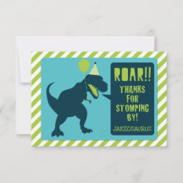 Cartão De Agradecimento Dinosaur Birthday Thank You Card