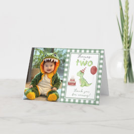 Cartão De Agradecimento Dinossauro Segundo obrigado De Aniversário