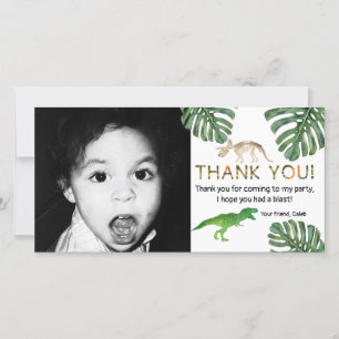 Cartão De Agradecimento Dinossauros! Festa de Aniversário de Dinossauro Ob