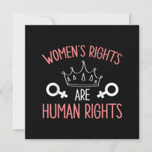 Cartão De Agradecimento Direitos das mulheres Direitos das mulheres